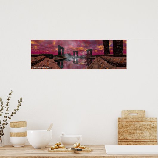 WASSERPROBE /HYPERIONENWELT ,SCI-Fi Poster (Küche)