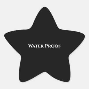 Wasserproben - Schleuderfreies Paket Schwarz-weiß Stern-Aufkleber