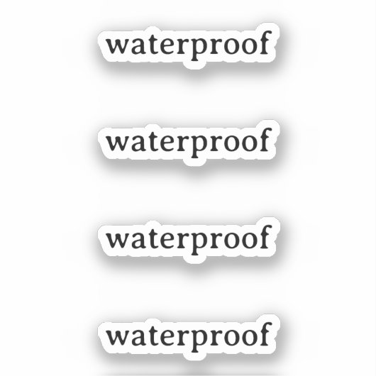 Wasserproben Schwarz-weißes schplash-freies Paket Aufkleber (Vorderseite)