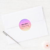 Wasserproben Splash-freie Rose Gold Pink Individue Runder Aufkleber (Umschlag)