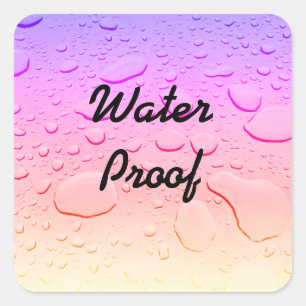 Wasserproof Splash freie Rose Gold Pink Ombre Trop Quadratischer Aufkleber