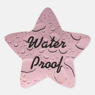 Wasserproof Splash-freie Rose Gold Pink Tropfen Co Stern-Aufkleber