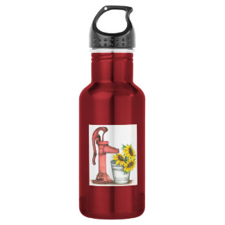 Wasserpumpe Edelstahlflasche