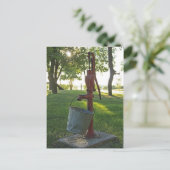 Wasserpumpe und Pail Postkarte (Stehend Vorderseite)