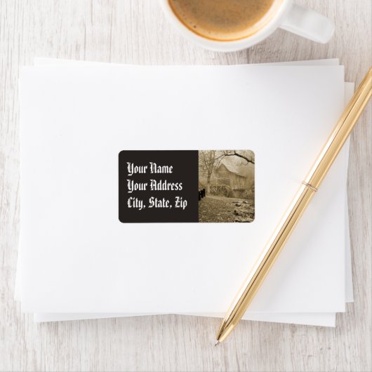 Wasserrad Adressaufkleber (Insitu)