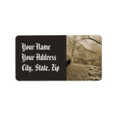 Wasserrad Adressaufkleber (Vorne)