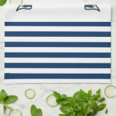 Wasserrad, blaue Streifen Geschirrtuch (Gefaltet)