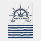 Wasserrad, blaue Streifen Geschirrtuch (Vertikal)