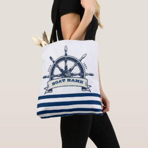 Wasserrad, blaue Streifen Tasche