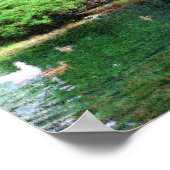 Wasserrad Entwässerungsteich Seurat Foto Malerei Poster (Ecke)