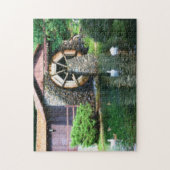 Wasserrad Entwässerungsteich Seurat Foto Malerei Puzzle (Vertikal)
