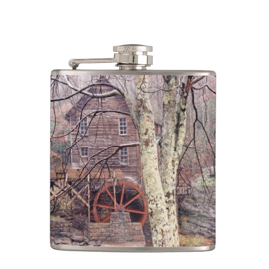 Wasserrad Flachmann (Vorderseite)