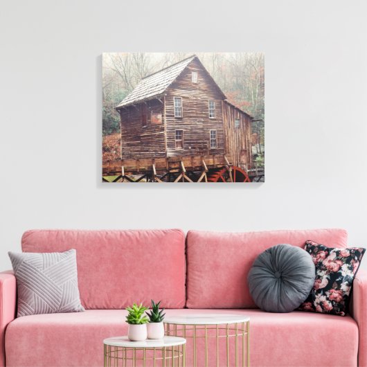 Wasserrad Leinwanddruck (Insitu (Wohnzimmer))