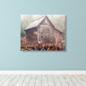 Wasserrad Leinwanddruck (Insitu (Holzboden))