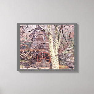 Wasserrad Leinwanddruck