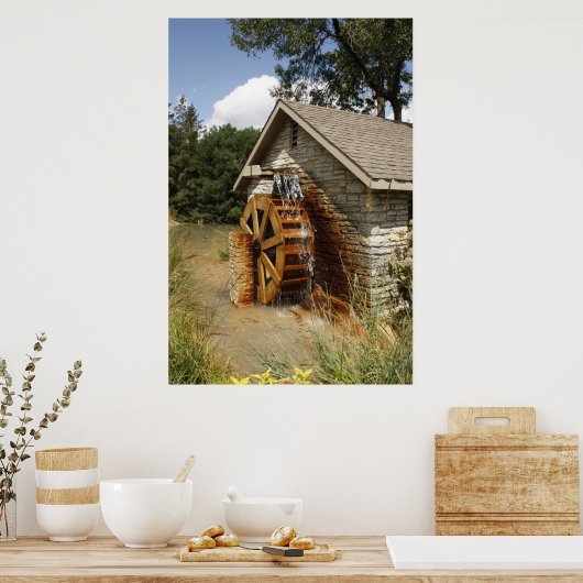 Wasserrad Poster (Küche)