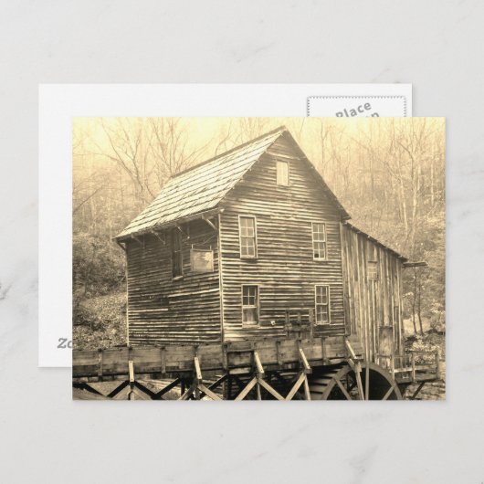 Wasserrad Postkarte (Vorne/Hinten)