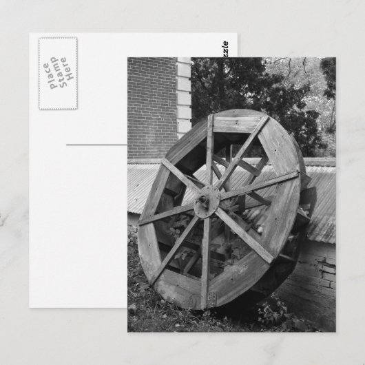 Wasserrad Postkarte (Vorne/Hinten)