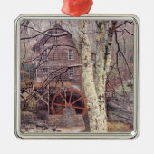 Wasserrad Silbernes Ornament (Vorne)