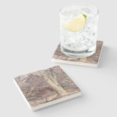 Wasserrad Steinuntersetzer (Seitenansicht)