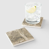 Wasserrad Steinuntersetzer (Seitenansicht)