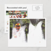 Wasserrafting Postkarte (Vorne/Hinten)