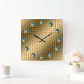 Wasserratte Quadratische Wanduhr (Zuhause)