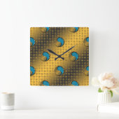 Wasserratte Quadratische Wanduhr (Zuhause)