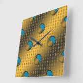 Wasserratte Quadratische Wanduhr (Winkel)