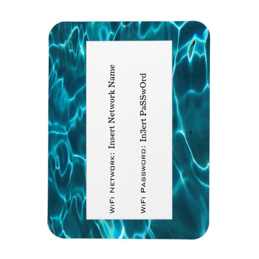 Wasserreflektionen WLAN-Details Magnet (Vertikal)