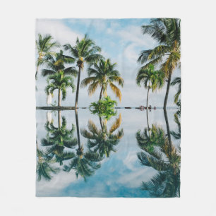 WASSERREFLEXION VON KOKOSPALMEN FLEECEDECKE