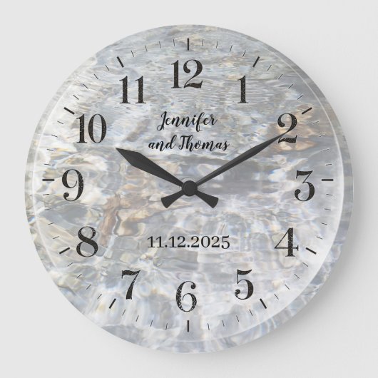 Wasserreflexionsuhr Große Wanduhr (Vorderseite)