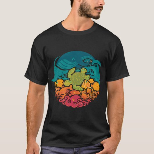 Wasserregenbogen (hellblau) T-Shirt (Vorderseite)