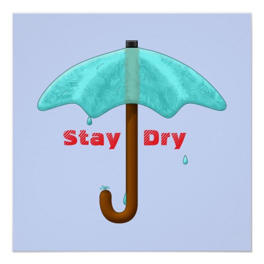 Wasserregenschirm - Poster (Vorderseite)