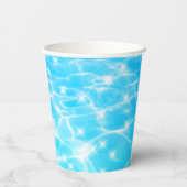 Wasserreifen Pool Party Sommerstrand Party modern Pappbecher (Rückseite)