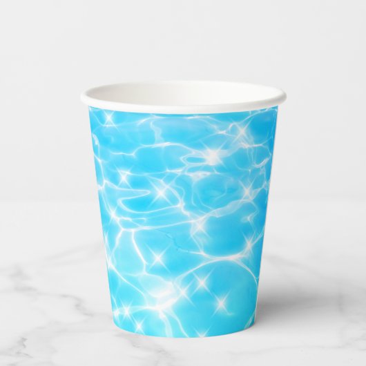 Wasserreifen Pool Party Sommerstrand Party modern Pappbecher (Rückseite)