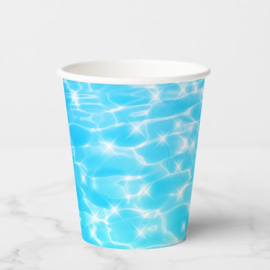 Wasserreifen Pool Party Sommerstrand Party modern Pappbecher (Vorderseite)