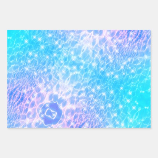 Wasserreifen Wasser Texturen moderne schicke elega Geschenkpapier Set (Vorderseite)