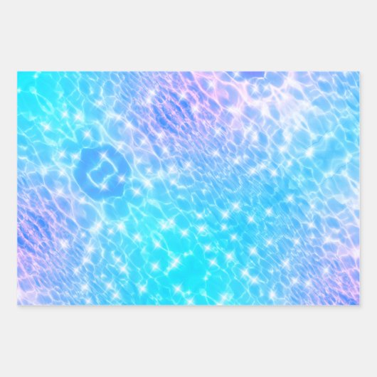 Wasserreifen Wasser Texturen moderne schicke elega Geschenkpapier Set (Vorderseite 3)