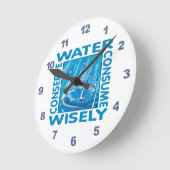 Wasserreinhaltung Runde Wanduhr (Winkel)