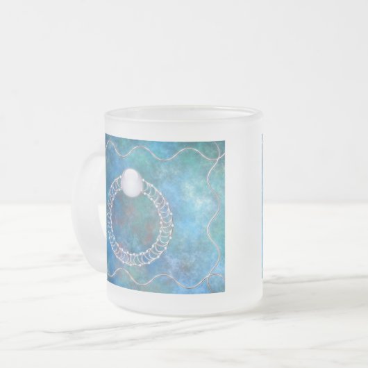 Wasserring-Tasse Mattglastasse (Vorderseite Links)