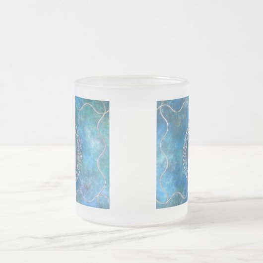 Wasserring-Tasse Mattglastasse (Mittel)