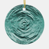 Wasserriss Aquamarin Keramikornament (Vorne)
