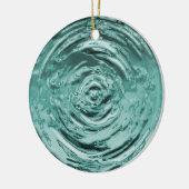 Wasserriss Aquamarin Keramikornament (Links)