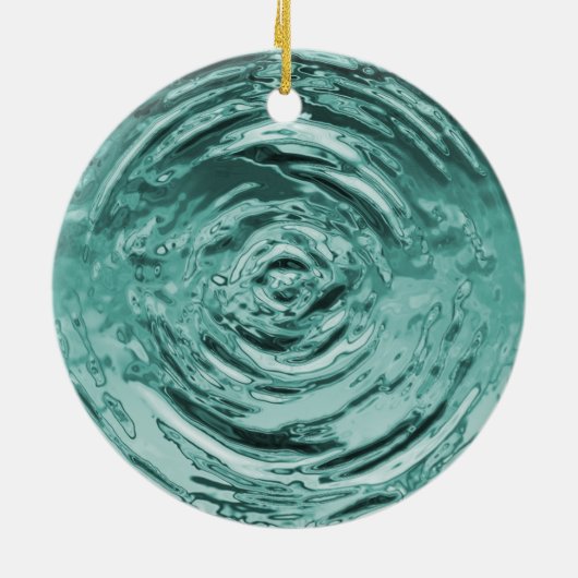 Wasserriss Aquamarin Keramikornament (Hinten)