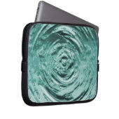 Wasserriss Aquamarin Laptopschutzhülle (Vorne Rechts)