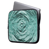 Wasserriss Aquamarin Laptopschutzhülle (Vorderseite Links)