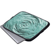Wasserriss Aquamarin Laptopschutzhülle (Vorne Knopf)