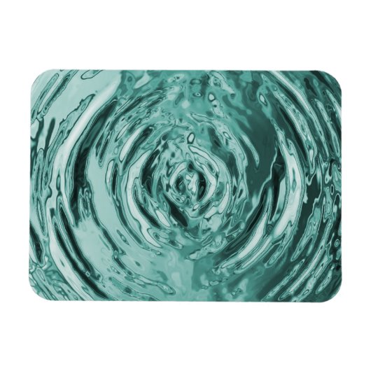 Wasserriss Aquamarin Magnet (Horizontal)