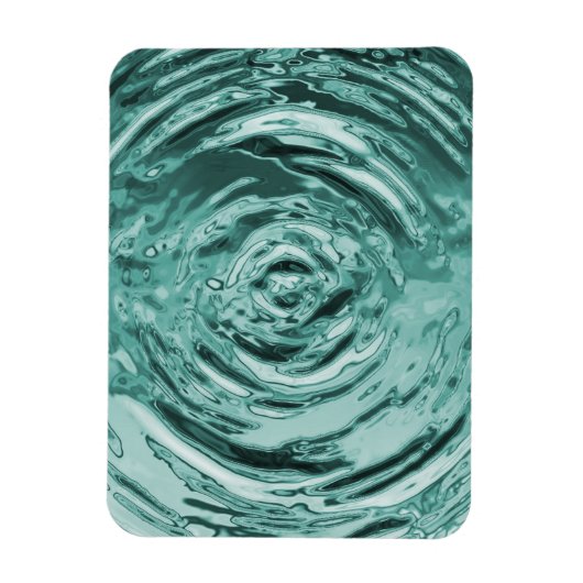 Wasserriss Aquamarin Magnet (Vertikal)